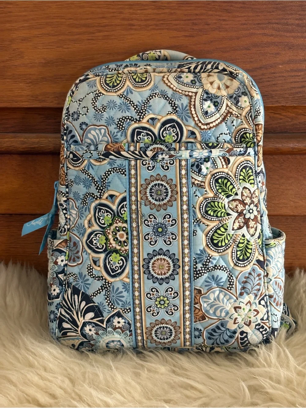 Vera Bradley ‘Bali Blue’ Floral Quilted Mini Backpack